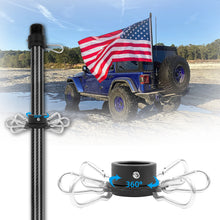 Load image into Gallery viewer, 6FT 1.25 inch Truck Flag Pole, 1 1/4 Heavy Duty Carbon Fiber Flag Pole For Truck, Vehicle Flagpole For Truck Pickups Jeeps RVs SUVs Car, Reach 80+ MPH