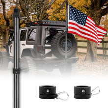 Load image into Gallery viewer, 6FT 1.25 inch Truck Flag Pole, 1 1/4 Heavy Duty Carbon Fiber Flag Pole For Truck, Vehicle Flagpole For Truck Pickups Jeeps RVs SUVs Car, Reach 80+ MPH