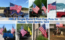 Load image into Gallery viewer, 5FT One-piece Flag Pole For Truck, Jeep, RV, Pickup, House Carbon Fiber Flag Pole