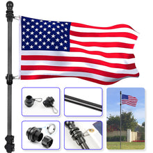 Load image into Gallery viewer, Ground outdoor Flag Pole for House, 12 FT Floor-Mounted or Handheld Telescoping outside Flag Pole