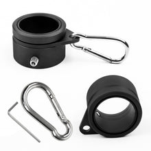 Load image into Gallery viewer, Flag Pole Swivel Rings 1.25 Inch Diameter, Aluminum Alloy Flag Pole Spinning Rings, 360 Degree Rotating Flag Mounting Rings, Tangle Free Flag Pole Clips for 1.02-1.25 Poles (1 1/4 Inch, Black)
