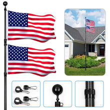 Load image into Gallery viewer, Heavy Duty Flag Pole Outside Yard, 6 Sections 1.7 Inch Large Diameter Telescoping Flag Pole