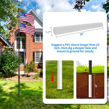 Load image into Gallery viewer, 20" PVC sleeve to mount the 20ft carbon fiber telescopic pole on the ground