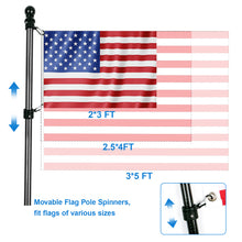 Load image into Gallery viewer, carbon fiber telescoping flag pole black flag pole for garden