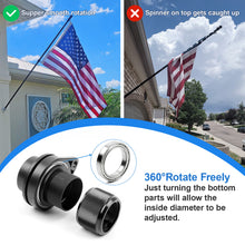 Load image into Gallery viewer, carbon fiber flagpole 6ft tangle-free flag pole