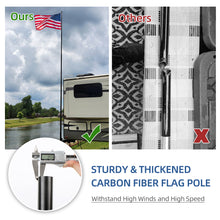 Load image into Gallery viewer, 11FT/12FT/16FT/20FT Carbon Fiber Flagpole Telescopic Pole For Yard/Garden/RV Flag Pole (Black)- HIBLE