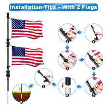 Load image into Gallery viewer, the strongest flag pole American flag pole residential flag pole
