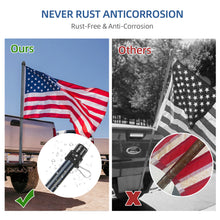 Load image into Gallery viewer, Blue Carbon Fiber Flagpole Rust Free Truck Flagpole 1.25" (2-piece)