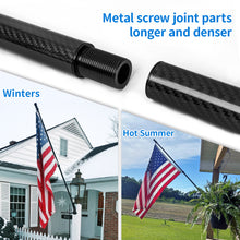 Load image into Gallery viewer, 6 Foot Black Flag Pole for House Porch, Outdoor, Residential, 1 Inch