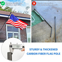 Load image into Gallery viewer, 1 Inch Strong Carbon Fiber Spinning Flag Pole 5 Sections (no Flag and no Bracket)