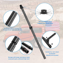 Load image into Gallery viewer, 6FT 1 1/4" Carbon Fiber Flag Pole For Jeep, Pickup, SUV, Truck With Tangle Free Spinners