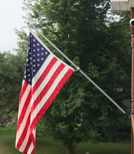 Load image into Gallery viewer, Carbon Fiber Silver Flagpole 6FT/7FT/8FT Flag Pole For House With New Bracket (1" Diameter, Silver) - HIBLE