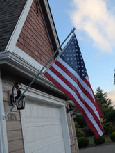 Load image into Gallery viewer, Carbon Fiber Silver Flagpole 6FT/7FT/8FT Flag Pole For House With New Bracket (1" Diameter, Silver) - HIBLE