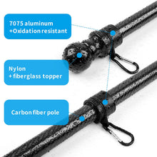 Load image into Gallery viewer, Flag Pole Kit for Outside House 5ft Carbon Fiber Black Flagpole Wall Mounted Tangle Free American Flagpole for Residential Porch Garden Yard Truck Boat Commercial