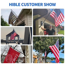 Load image into Gallery viewer, customer show for HIBLE carbon fiber flag poles/5ft House Flag Poles with Tangle Free Spinning Grommets