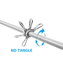 Load image into Gallery viewer, 5ft Spinning Pole (Silver) - Spinning Tangle-Free Flag Pole for Home