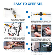 Load image into Gallery viewer, Steps to operate cleaning pole