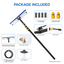 Load image into Gallery viewer, HIBLE 18 Feet High Reach Window Squeegee Carbon Fiber Pole for Window Washing, Cleaning Tool kit with Telescopic Pole
