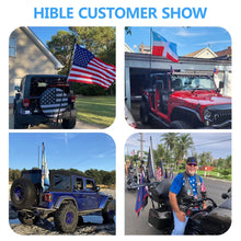 Load image into Gallery viewer, 1 Inch Single Piece Tangle Free Flag Poles Black Carbon Fiber Pole For Truck Jeep SUV