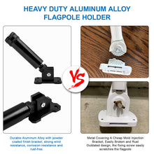 Load image into Gallery viewer, Heavy Duty Bracket - This flag pole mount is made of heavy duty Aluminum Alloy which is extremely sturdy and durable. HIBLE Flag pole holder for house is corrosion resistance and it can withstand all kinds of outdoor weather without rusting.