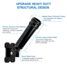 Load image into Gallery viewer, The 4.37 inches extended holder base can provide stronger support, making your flagpole more stable and less prone to breakage.