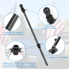 Load image into Gallery viewer, 1 Inch High Speed Black Flag Pole with Thickened Pole Wall
