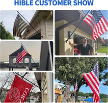 Load image into Gallery viewer, Tangle Free Flag Pole for House, Heavy Duty Carbon Fiber Flagpole Hardware, Outdoor Flagpoles Mount for Porch, Car, Truck, Boat (with Bracket)