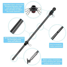 Load image into Gallery viewer, Carbon Fiber Spinning Pole (Black) - Spinning Tangle-Free Flag Pole for Home, Porch, Business, Commercial
