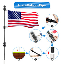Load image into Gallery viewer, carbon fiber flag pole 12ft flagpole heavy duty T300 carbon fiber Outdoor In Ground Flag Poles