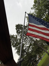 Load image into Gallery viewer, Carbon Fiber Silver Flagpole 6FT/7FT/8FT Flag Pole For House With New Bracket (1" Diameter, Silver) - HIBLE