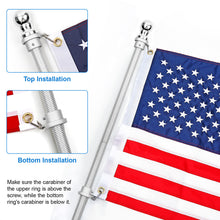 Load image into Gallery viewer, How to attach a flag to a rotating tangle free flag pole?