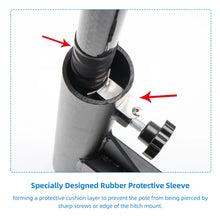 Load image into Gallery viewer, 7FT Black Carbon Fiber Flag Pole with Rubber Protective Sleeve