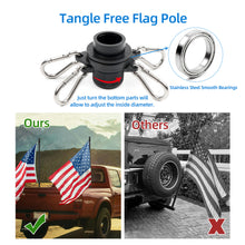 Load image into Gallery viewer, 1 Inch Single Piece Tangle Free Flag Poles with Smooth Bearings Flag Pole Rings