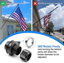 Load image into Gallery viewer, Flag Pole with Tangle Free Spinners (2 Sections, 6FT Pole No Flag No Bracket)