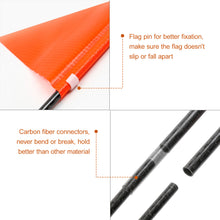 Load image into Gallery viewer, Safety Flag with Pole, 6 Foot Adjustable High Visibility Bike Flag for Kids Bike, 100% Sturdy Carbon Fiber Bicycle Flag Pole
