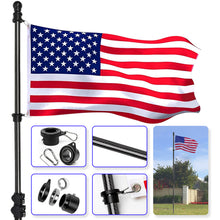Load image into Gallery viewer, Ground outdoor Flag Pole for House, 12 FT Floor-Mounted or Handheld Telescoping outside Flag Pole
