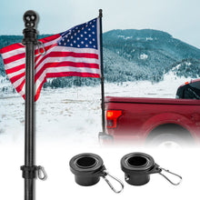 Load image into Gallery viewer, 5 Foot Carbon Fiber American Flag Pole 1 Flag Pole for House, Boat, Truck, RV, Vehicle, SUV Heavy Duty Flagpole
