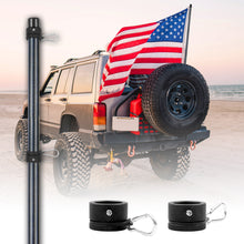 Load image into Gallery viewer, Carbon Fiber Flag Pole 5FT/6FT/7FT Flag Pole For Jeep, SUV, Truck, RV (Black) - HIBLE
