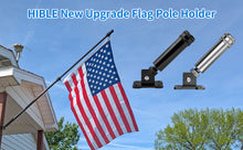 Load image into Gallery viewer, Carbon Fiber Black Flagpole 6FT/7FT/8FT Flag Pole For House With New Bracket (1" Diameter, Black) - HIBLE
