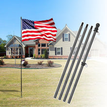 Load image into Gallery viewer, Carbon Fiber Black Flagpole 5/6/7/8/10FT Flag Pole For House (1&quot; Diameter, Black)- HIBLE
