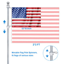 Load image into Gallery viewer, Flag Staff W/Adjustable Clips, Flag Pole Hardware
