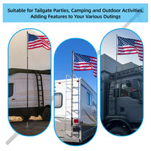 Load image into Gallery viewer, 11FT/12FT/16FT Carbon Fiber Flagpole Telescopic Pole For Yard/Garden/RV Flag Pole (Black)- HIBLE
