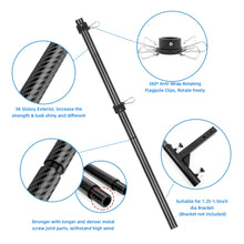 Load image into Gallery viewer, 6FT 1 1/4&quot; Carbon Fiber Flag Pole For Jeep, Pickup, SUV, Truck With Tangle Free Spinners
