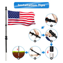 Load image into Gallery viewer, carbon fiber flag pole 12ft flagpole heavy duty T300 carbon fiber Outdoor In Ground Flag Poles
