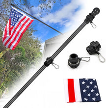 Load image into Gallery viewer, HIBLE Carbon Fiber Flag Pole for House 5 FT Black Flag Pole Residential
