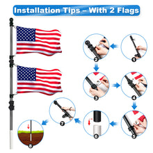 Load image into Gallery viewer, the strongest flag pole American flag pole residential flag pole
