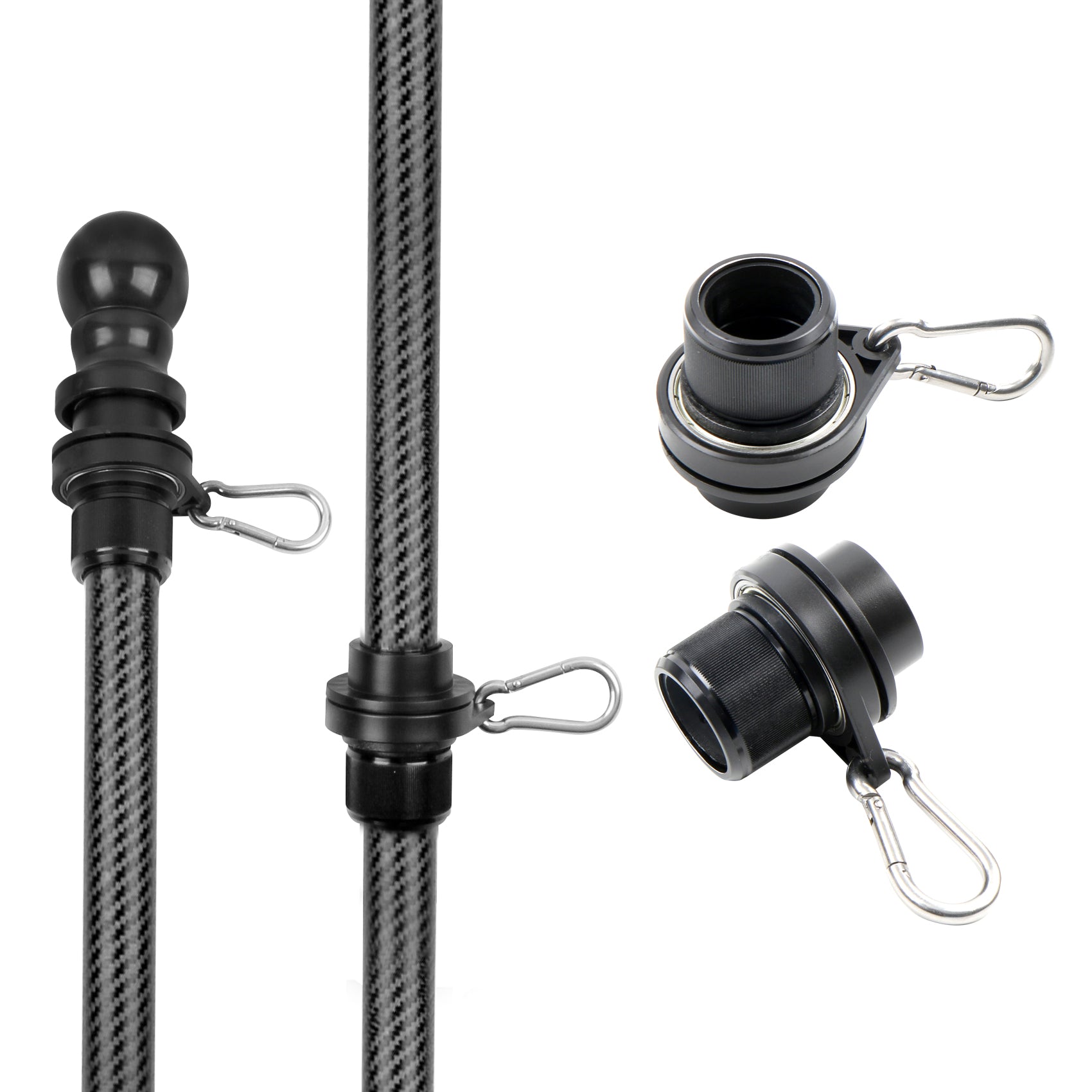 5FT Flagpole - Flag - Outdoor Decor - Carbon Fiber Flag Pole Kit-HIBLE ...