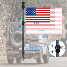 Load image into Gallery viewer, Black Carbon Fiber Flag Pole Black Flag Pole House, Truck, Tard, RV, SUV
