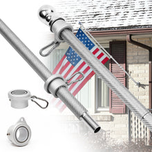 Load image into Gallery viewer, HIBLE 6 FT Carbon Fiber Flag Pole 2 Sections Flag Pole for Outside House
