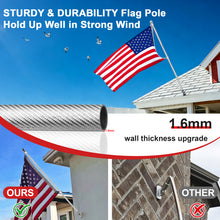 Load image into Gallery viewer, Flagpole with Smooth Bearings Spinners (Silver, No Flag No Bracket)
